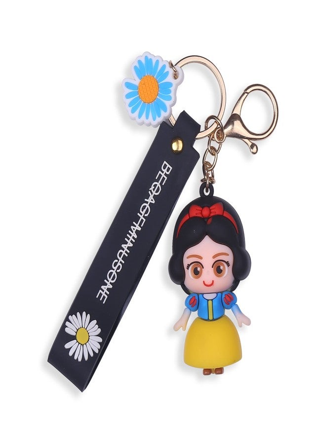 RainSound Soft PVC Cartoon Series Movie Character Action figure 3D keychain keyring (Princess - Snow White) - Image 1